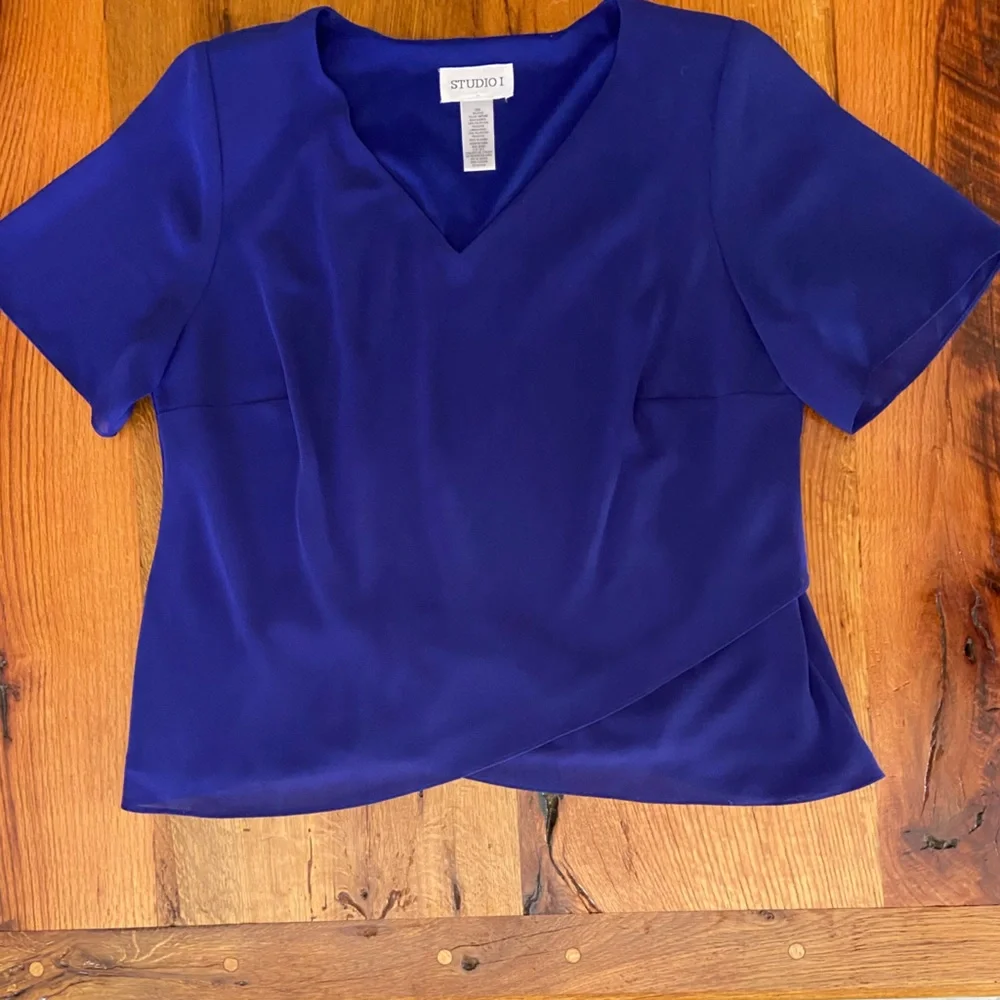 Studio 1 Lined Classic 2 Pc Top and Skirt Set, Beautiful Purple Color, Size 16W - Picture 2 of 9